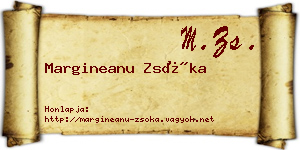 Margineanu Zsóka névjegykártya